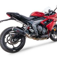 Escape compatível com Triumph Daytona 660 2023-2025, M3 Black Titanium, Escape racing linha completa, silencioso mais coletor com dbkiller, não homologado 
