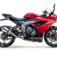 GPR escape compatível com  Triumph Daytona 660 2023-2025, New Grand Prix Evo Titanium, Escape racing linha completa, silencioso mais coletor com dbkiller, não homologado  