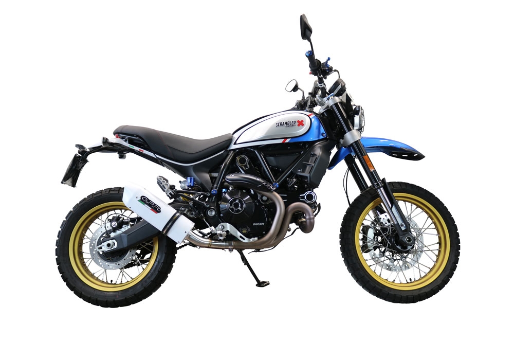 Escape compatível com Ducati Scrambler 800 Urban Motard 2021-2023, Albus Evo4, Escape legal, aprovado, com db killer removível, tubo de conexão e conversor catalítico 