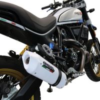 Escape compatível com Ducati Scrambler 800 Urban Motard 2021-2023, Albus Evo4, Escape legal, aprovado, com db killer removível, tubo de conexão e conversor catalítico 