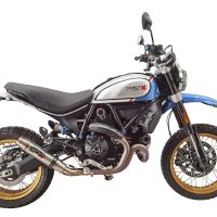 Escape compatível com Ducati Scrambler 800 Desert Sled -DS Fasthouse 2021-2024, Deeptone Inox, Escape legal, homologado, silenciador com catalisador, db killer removível e tubo de ligação específico 