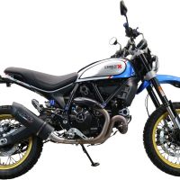Escape compatível com Ducati Scrambler 800 Desert Sled -DS Fasthouse 2021-2024, Furore Evo4 Poppy, Escape legal, homologado, silenciador com catalisador, db killer removível e tubo de ligação específico 