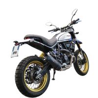 Escape compatível com Ducati Scrambler 800 Icon -Icon Dark 2021-2022, Furore Evo4 Nero, Escape legal, homologado, silenciador com catalisador, db killer removível e tubo de ligação específico 