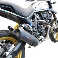 Escape compatível com Ducati Scrambler 800 Icon -Icon Dark 2021-2022, Furore Evo4 Nero, Escape legal, homologado, silenciador com catalisador, db killer removível e tubo de ligação específico 