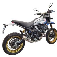 Escape compatível com Ducati Scrambler 800 Desert Sled -DS Fasthouse 2021-2024, Powercone Evo, Escape legal, homologado, silenciador com catalisador, db killer removível e tubo de ligação específico 