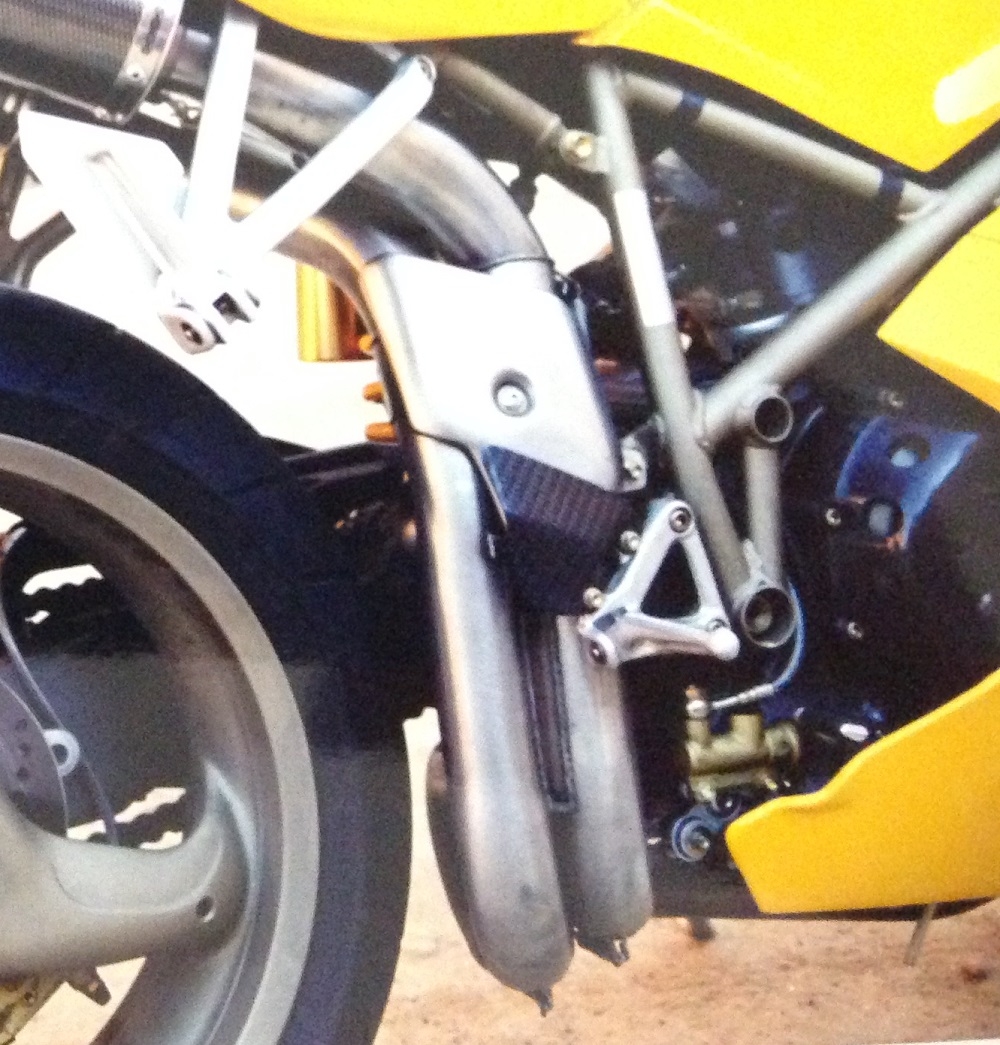 Escape compatível com Ducati 996 -S -SPS 1998-2001, M3 Titanium Natural, Escape semi-completo aprovado, com par de silenciadores com db killer removível 
