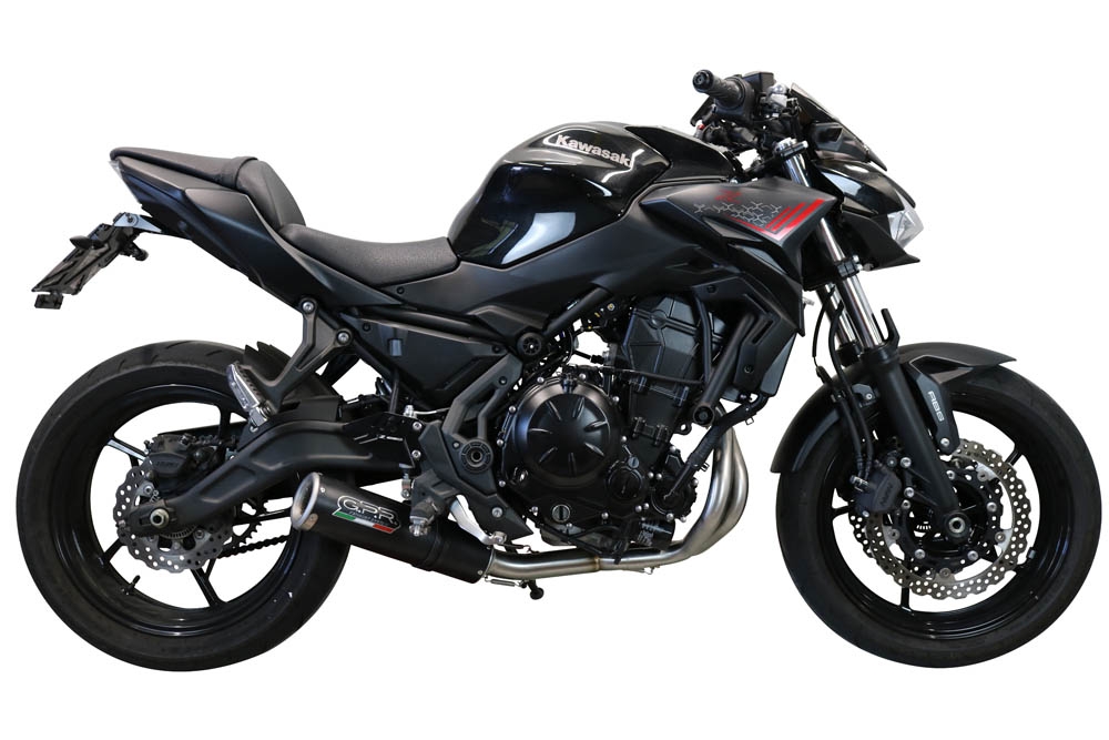 Escape compatível com Kawasaki Ninja 650 2021-2022, M3 Black Titanium, Sistema homologado com catalisador linha completa, silencioso mais coletor 