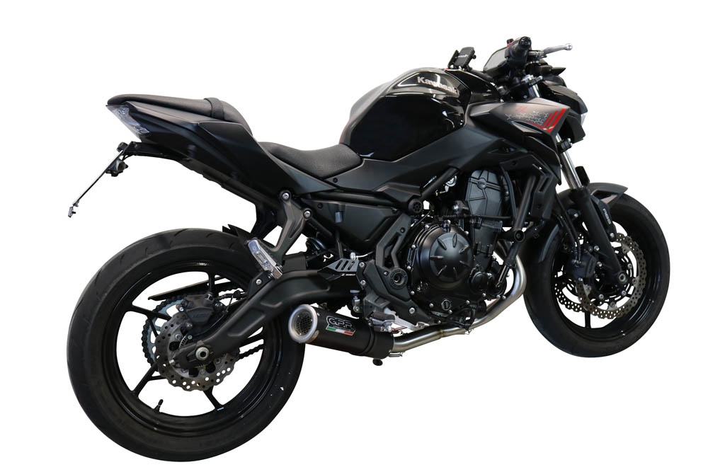 Escape compatível com Kawasaki Ninja 650 2021-2022, M3 Black Titanium, Sistema homologado com catalisador linha completa, silencioso mais coletor 