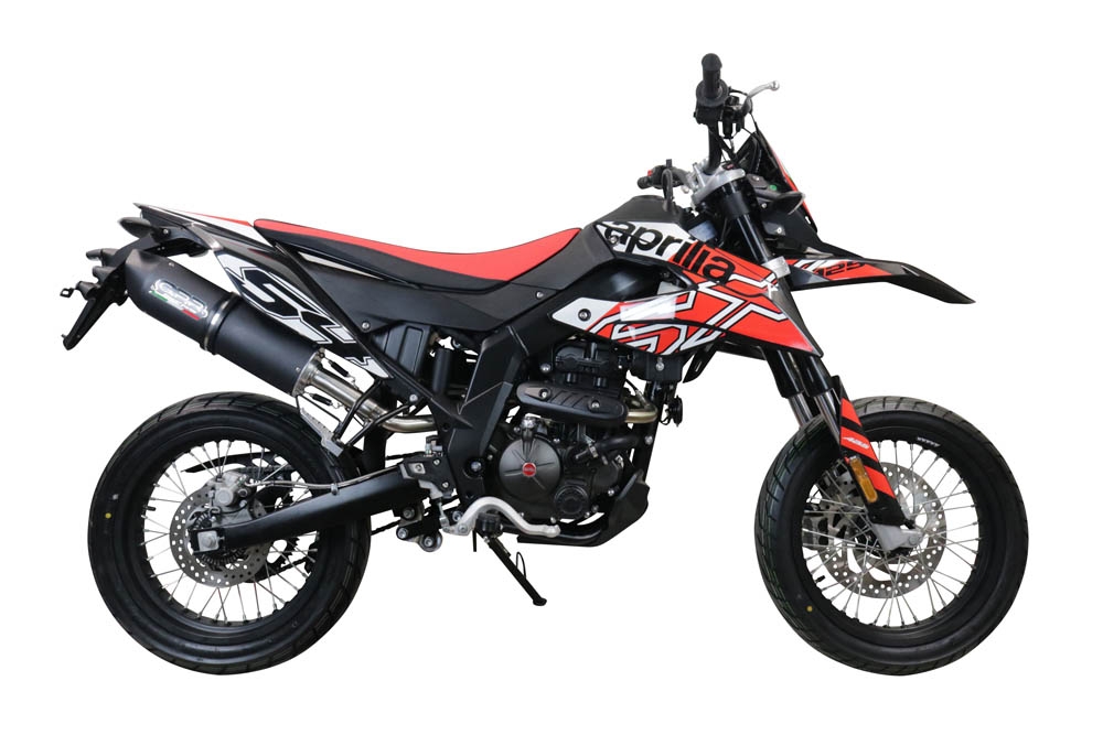 Escape compatível com Aprilia Sx 125 2021-2024, Furore Evo4 Nero, Escape legal, aprovado, com db killer removível, tubo de conexão e conversor catalítico 