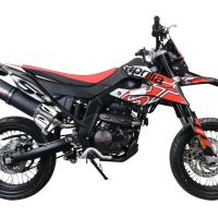Escape compatível com Aprilia Sx 125 2021-2024, Furore Evo4 Nero, Escape legal, aprovado, com db killer removível, tubo de conexão e conversor catalítico 