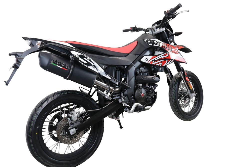 Escape compatível com Aprilia Sx 125 2021-2024, Furore Evo4 Nero, Escape legal, aprovado, com db killer removível, tubo de conexão e conversor catalítico 