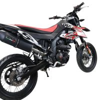 Escape compatível com Aprilia Sx 125 2021-2024, Furore Evo4 Nero, Escape legal, aprovado, com db killer removível, tubo de conexão e conversor catalítico 