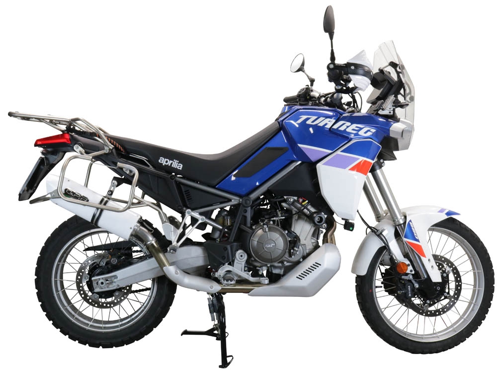 Escape compatível com Aprilia Tuareg 660 2021-2024, Albus Evo4, Escape legal, homologado, silenciador com db killer removível e tubo de ligação específico 