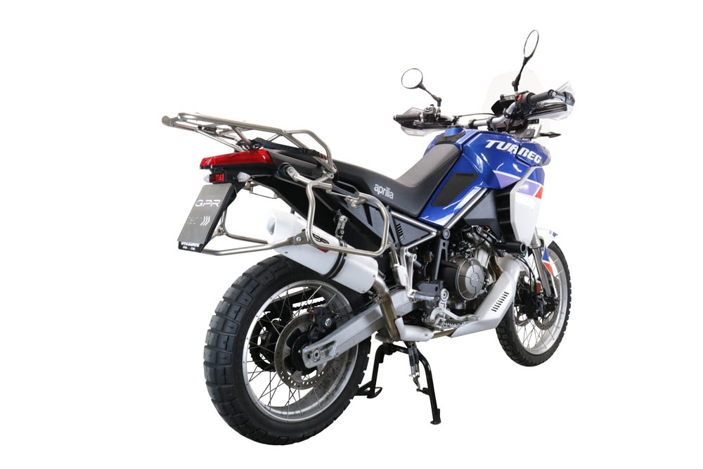 Escape compatível com Aprilia Tuareg 660 2021-2024, Albus Evo4, Escape legal, homologado, silenciador com db killer removível e tubo de ligação específico 