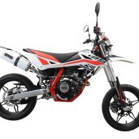 Escape compatível com Beta RR 125 4T Enduro 2019-2020, Albus Evo4, Escape legal, aprovado, com db killer removível, tubo de conexão e conversor catalítico 