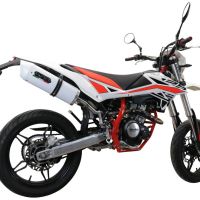 Escape compatível com Beta RR 125 4T Enduro 2019-2020, Albus Evo4, Escape legal, aprovado, com db killer removível, tubo de conexão e conversor catalítico 