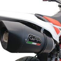 Escape compatível com Beta RR 125 4T Enduro 2019-2020, Furore Evo4 Nero, Escape legal, aprovado, com db killer removível, tubo de conexão e conversor catalítico 