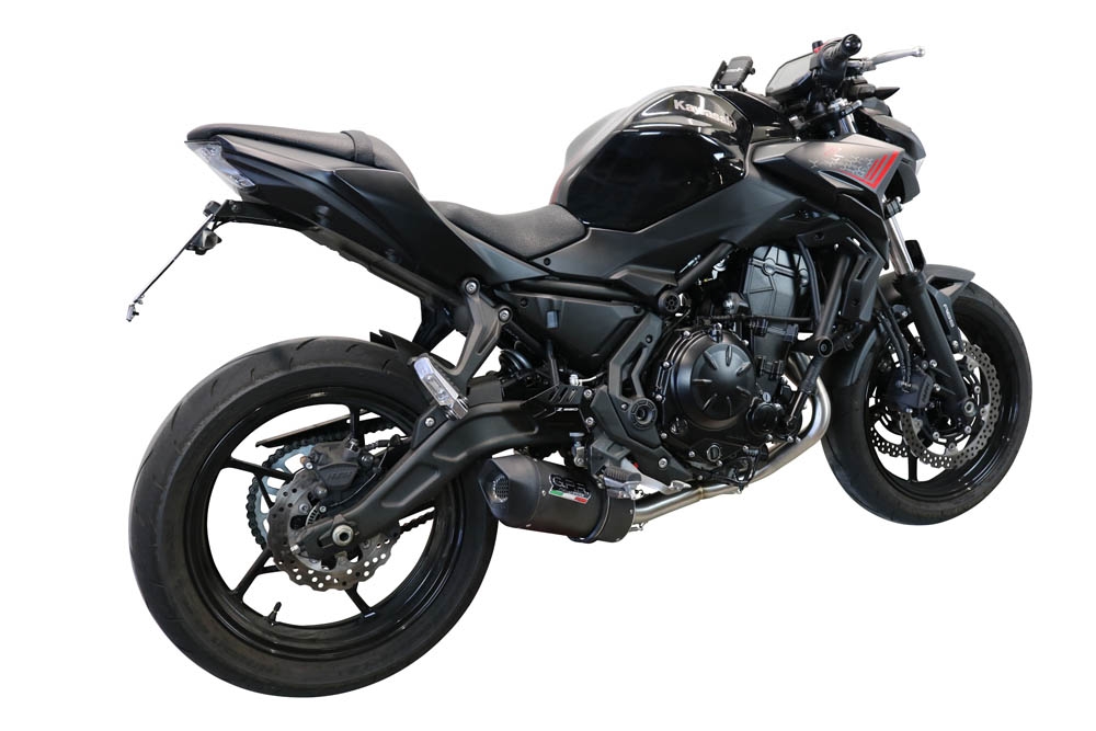Escape compatível com Kawasaki Z 650 2017-2020, Furore Evo4 Nero, Sistema homologado com catalisador linha completa, silencioso mais coletor 