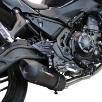 Escape compatível com Kawasaki Z 650 2017-2020, Furore Evo4 Nero, Sistema homologado com catalisador linha completa, silencioso mais coletor 
