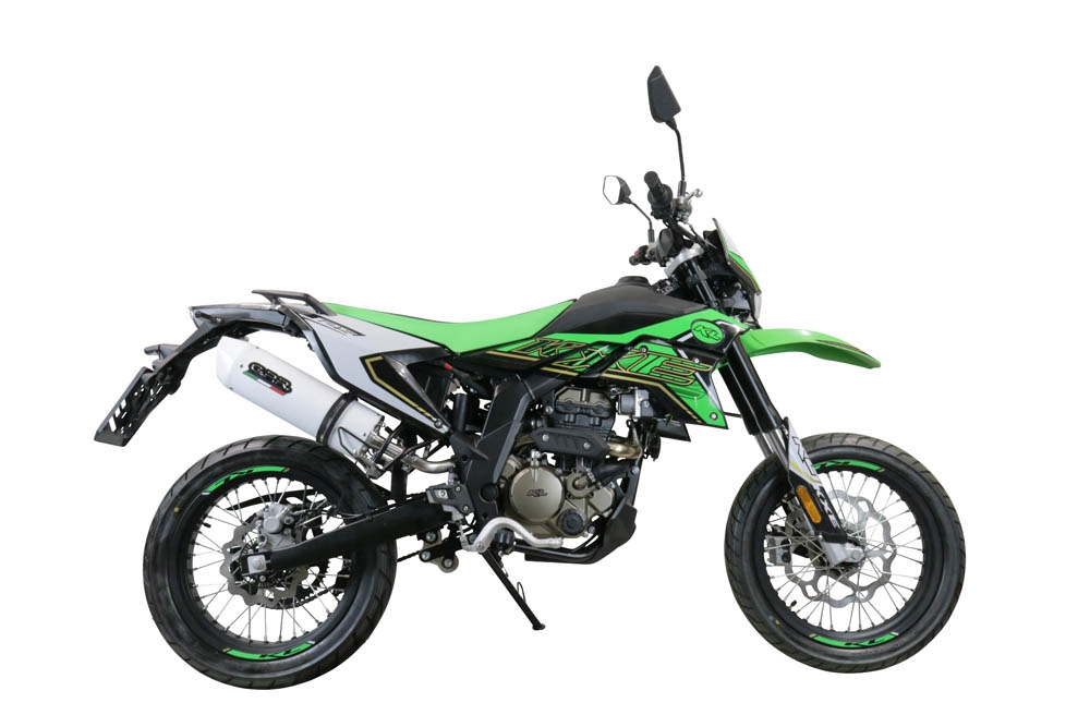 Escape compatível com KL MOTOR KXE 125 2022-2023, Albus Evo4, Escape legal, aprovado, com db killer removível, tubo de conexão e conversor catalítico 