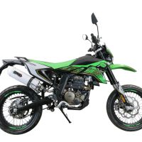 Escape compatível com KL MOTOR KXE 125 2022-2023, Albus Evo4, Escape legal, aprovado, com db killer removível, tubo de conexão e conversor catalítico 