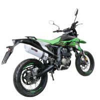 Escape compatível com KL MOTOR KXE 125 2022-2023, Albus Evo4, Escape legal, aprovado, com db killer removível, tubo de conexão e conversor catalítico 