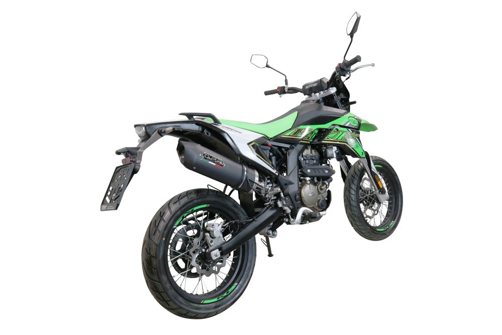 Escape compatível com Ktm Duke 125 2011-2016, Furore Nero, Sistema racing Silencioso com tubo de ligação 