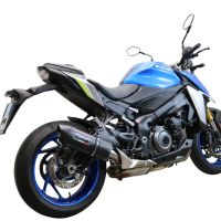 Escape compatível com Suzuki Gsx-S 1000 GT 2017-2020, Furore Evo4 Nero, Escape legal, homologado, silenciador com db killer removível e tubo de ligação específico 