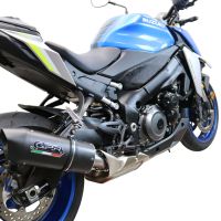 Escape compatível com Suzuki Gsx-S 1000 GT 2017-2020, Furore Evo4 Nero, Escape legal, homologado, silenciador com db killer removível e tubo de ligação específico 