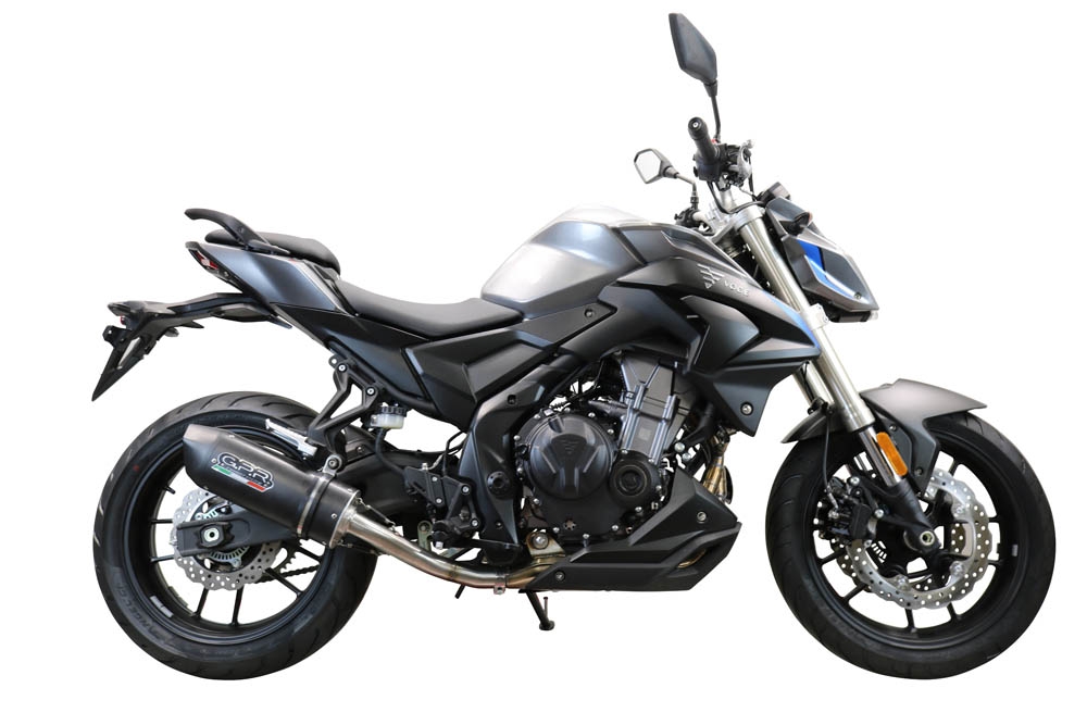 Escape compatível com Voge 500R 2021-2024, Furore Evo4 Nero, Escape legal, homologado, silenciador com db killer removível e tubo de ligação específico 