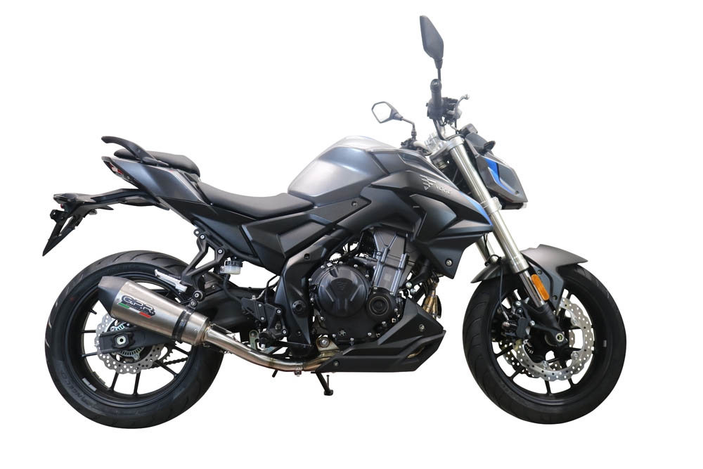 GPR escape compatível com  Voge 500DS 2021-2024, New Grand Prix Evo Titanium, Escape legal, homologado, silenciador com db killer removível e tubo de ligação específico 