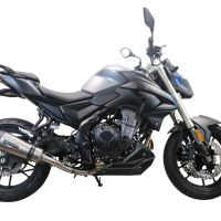 GPR escape compatível com  Voge 500DS 2021-2024, New Grand Prix Evo Titanium, Escape legal, homologado, silenciador com db killer removível e tubo de ligação específico 
