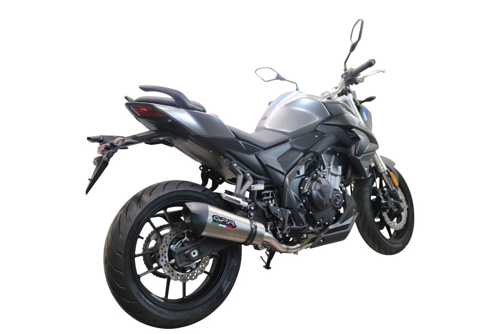 GPR escape compatível com  Voge 500DS 2021-2024, New Grand Prix Evo Titanium, Escape legal, homologado, silenciador com db killer removível e tubo de ligação específico 