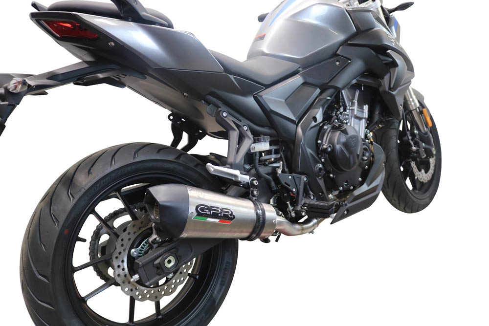 GPR escape compatível com  Voge 500DS 2021-2024, New Grand Prix Evo Titanium, Escape legal, homologado, silenciador com db killer removível e tubo de ligação específico 