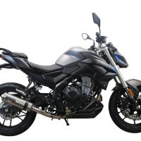 Escape compatível com Voge 500R 2021-2024, M3 Inox , Sistema racing Silencioso com tubo de ligação 