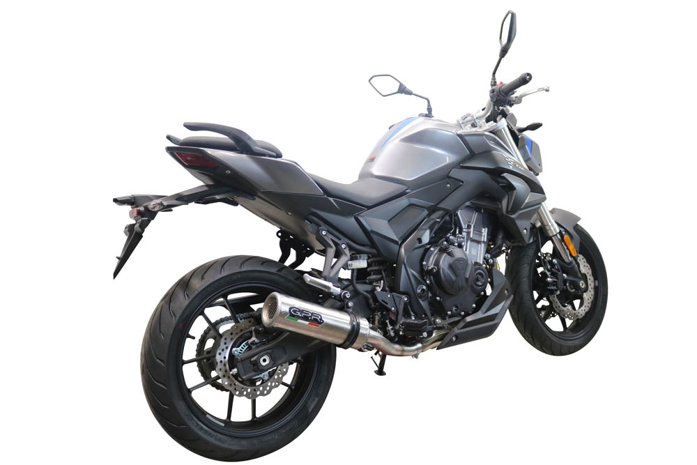 Escape compatível com Voge 500R 2021-2024, M3 Inox , Sistema racing Silencioso com tubo de ligação 