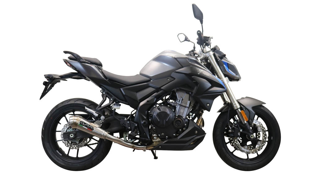 Escape compatível com Voge 500R 2021-2024, Powercone Evo, Sistema racing Silencioso com tubo de ligação 
