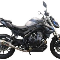 Escape compatível com Voge 500R 2021-2024, Powercone Evo, Sistema racing Silencioso com tubo de ligação 