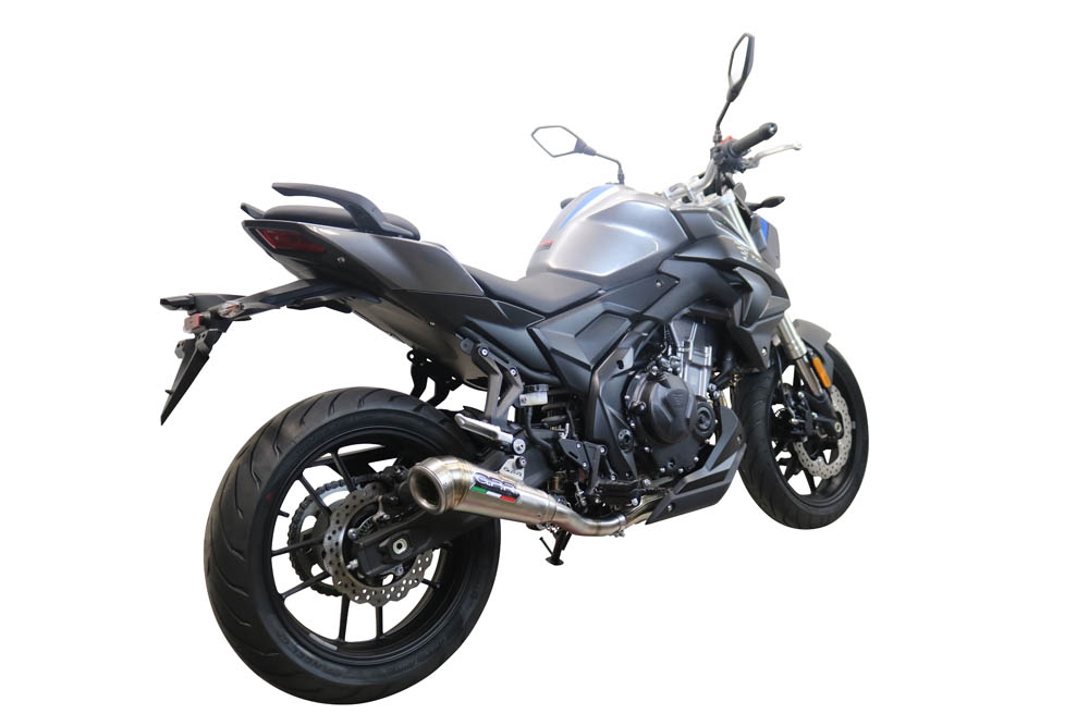 Escape compatível com Voge 500R 2021-2024, Powercone Evo, Sistema racing Silencioso com tubo de ligação 