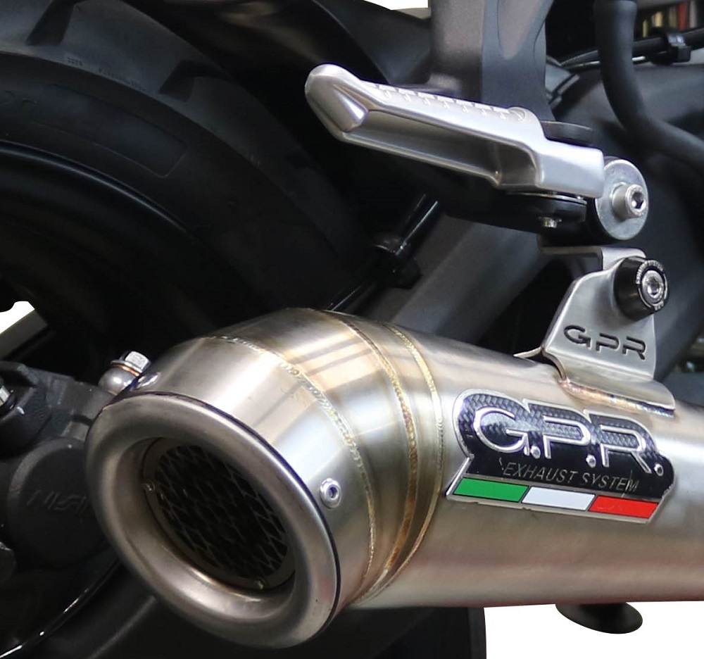 Escape compatível com Voge 500R 2021-2024, Powercone Evo, Sistema racing Silencioso com tubo de ligação 