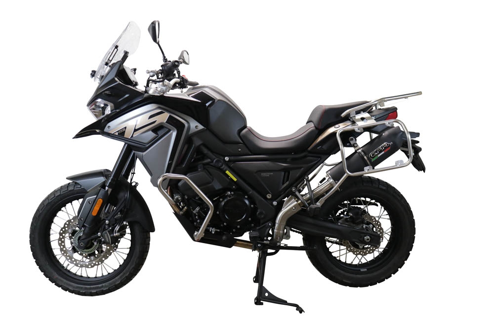 Escape compatível com Voge 650DSX 2021-2024, Furore Evo4 Nero, Escape legal, homologado, silenciador com catalisador, db killer removível e tubo de ligação específico 