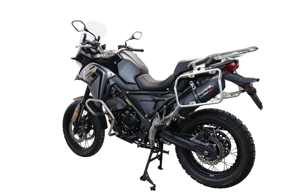 Escape compatível com Voge 650DSX 2021-2024, Furore Evo4 Nero, Escape legal, homologado, silenciador com catalisador, db killer removível e tubo de ligação específico 