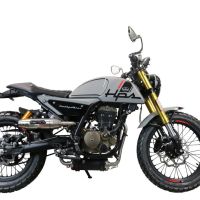 Escape compatível com F.B. Mondial Hps 125 2021-2023, Deeptone Inox, Escape Racing, linha completa, fornecido com coletor específico, artigo sem homologação 