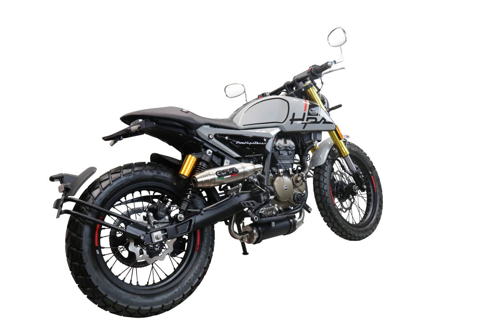 Escape compatível com F.B. Mondial Hps 125 2021-2023, Deeptone Inox, Escape Racing, linha completa, fornecido com coletor específico, artigo sem homologação 