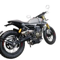Escape compatível com F.B. Mondial Hps 125 2021-2023, Deeptone Inox, Escape Racing, linha completa, fornecido com coletor específico, artigo sem homologação 