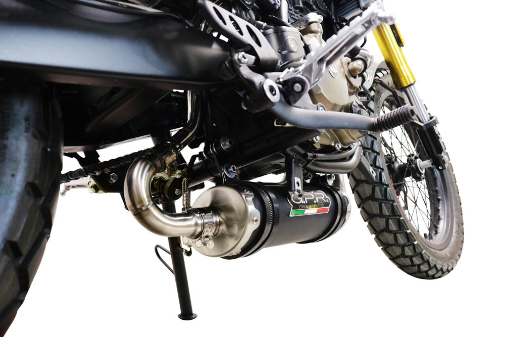 Escape compatível com F.B. Mondial Hps 125 2021-2023, Deeptone Inox, Escape Racing, linha completa, fornecido com coletor específico, artigo sem homologação 
