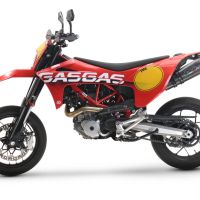 GPR escape compatível com  Gas Gas ES 700 2023-2024, New Grand Prix Evo Poppy, Escape legal, aprovado, com db killer removível, tubo de conexão e conversor catalítico 