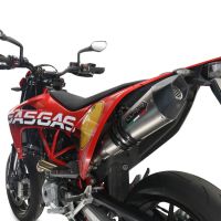 GPR escape compatível com  Gas Gas ES 700 2023-2024, New Grand Prix Evo Titanium, Escape legal, aprovado, com db killer removível, tubo de conexão e conversor catalítico 