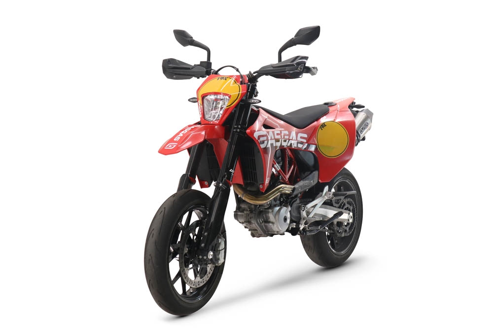 GPR escape compatível com  Gas Gas ES 700 2023-2024, New Grand Prix Evo Titanium, Escape legal, aprovado, com db killer removível, tubo de conexão e conversor catalítico 