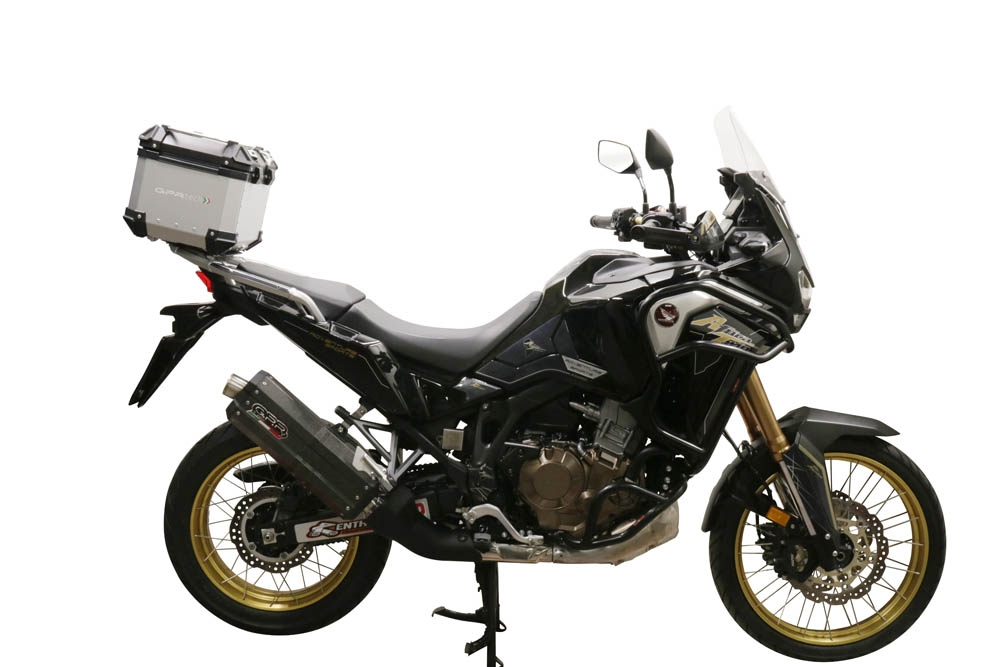 Top case em alumínio, cor prata com placa específica incluída Top case maletas GPR TECH compatível com Honda Crf 1100 L Africa Twin 2020/2024 e5